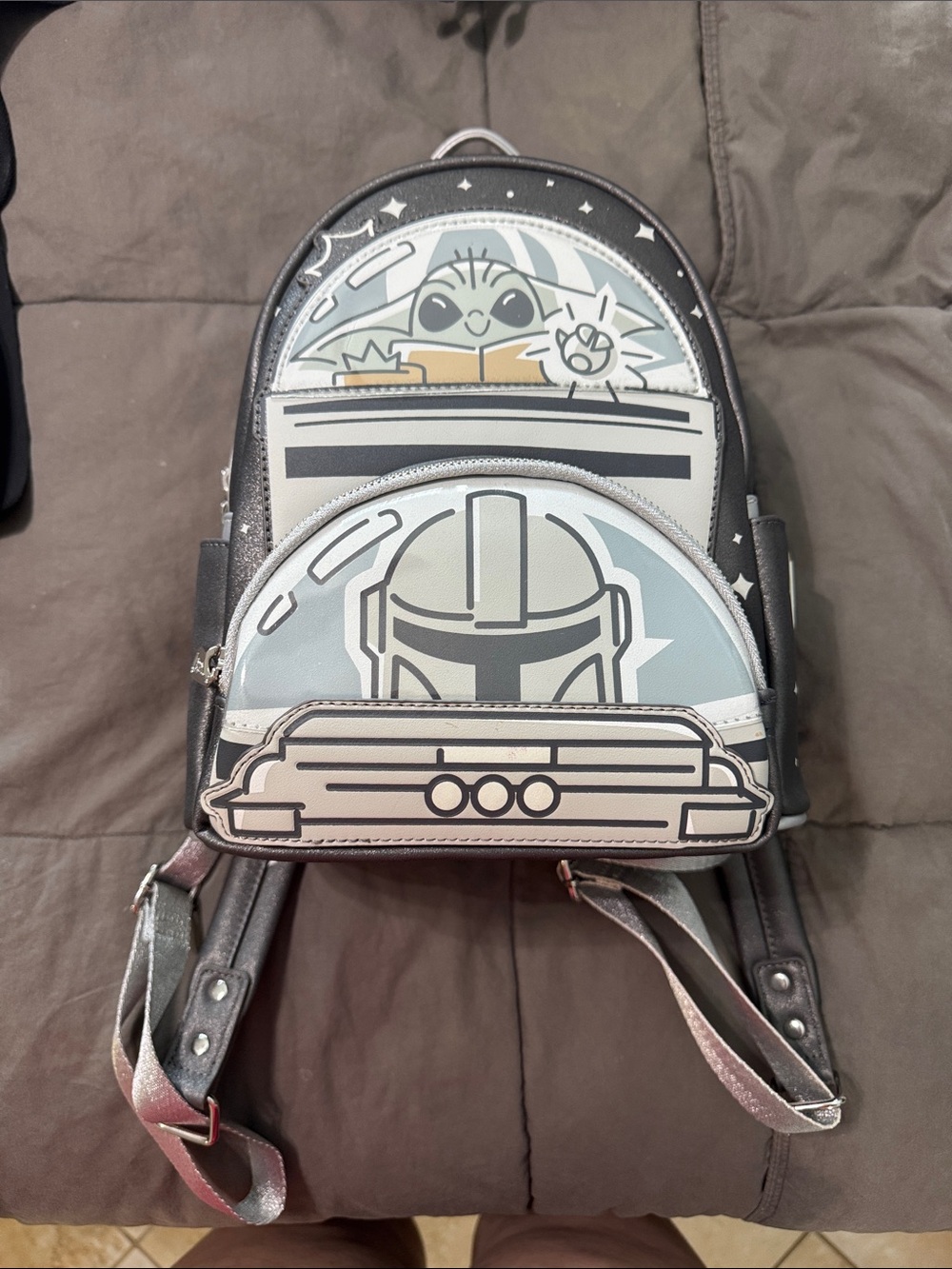 Loungefly Mandalorian Star Wars Themed Backpack - Glow in the Dark